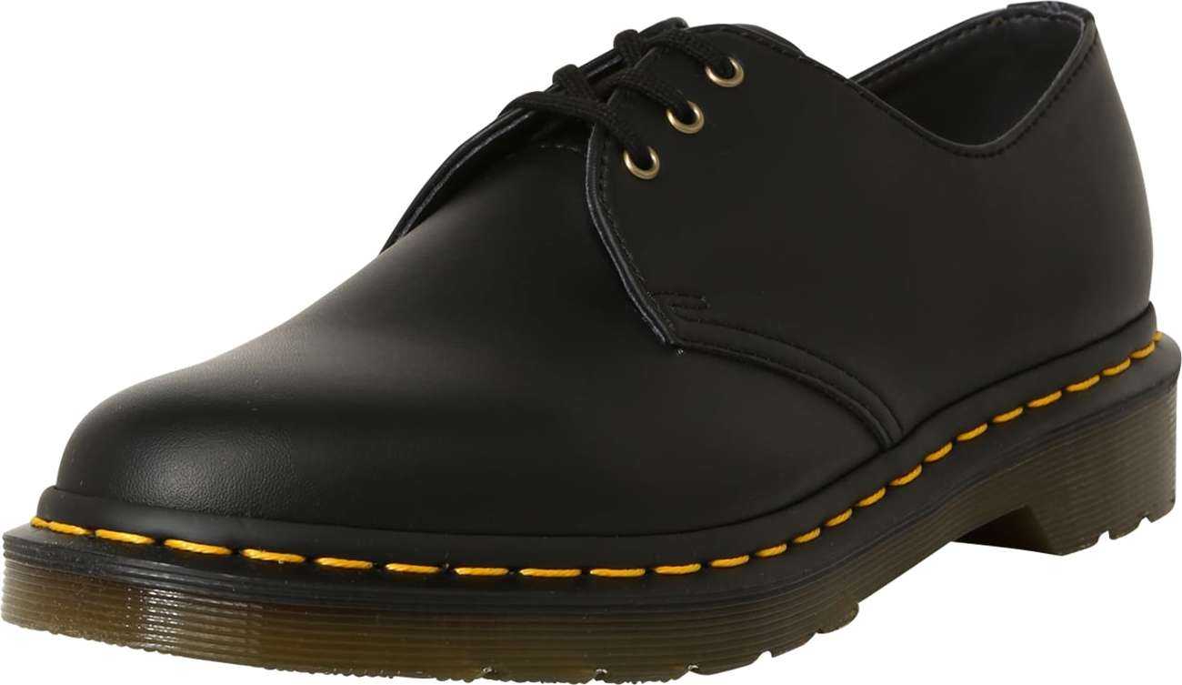 Dr. Martens Šněrovací boty '1461' černá / žlutá