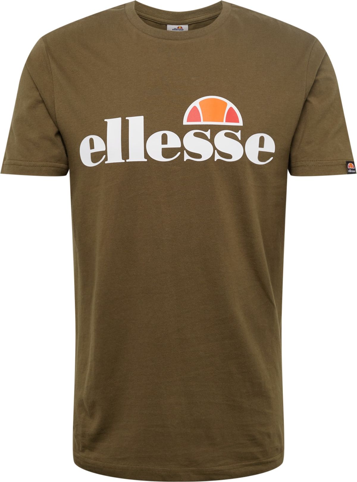 ELLESSE Tričko khaki / bílá / melounová / oranžová