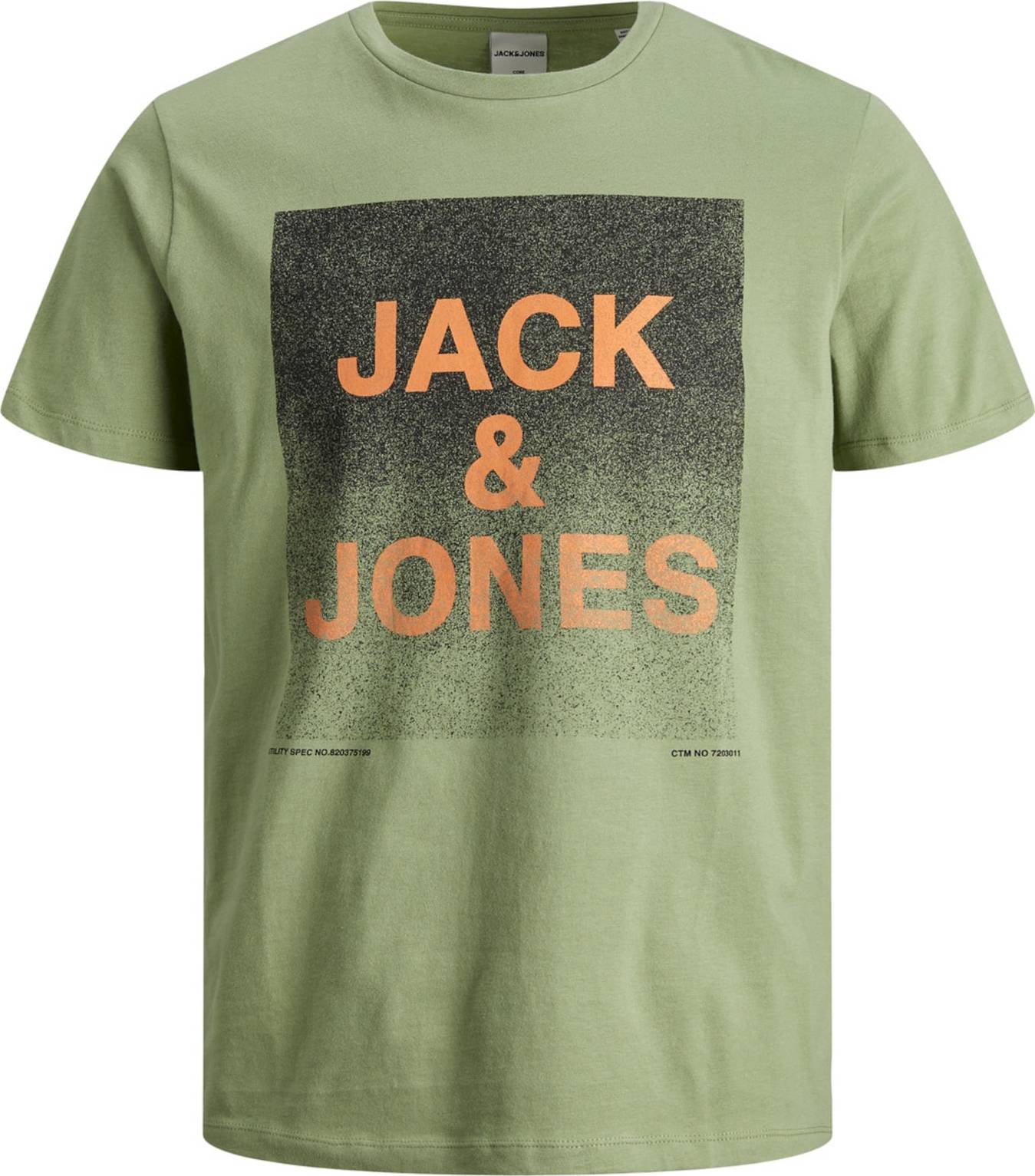 JACK & JONES Tričko 'York' nefritová / oranžová