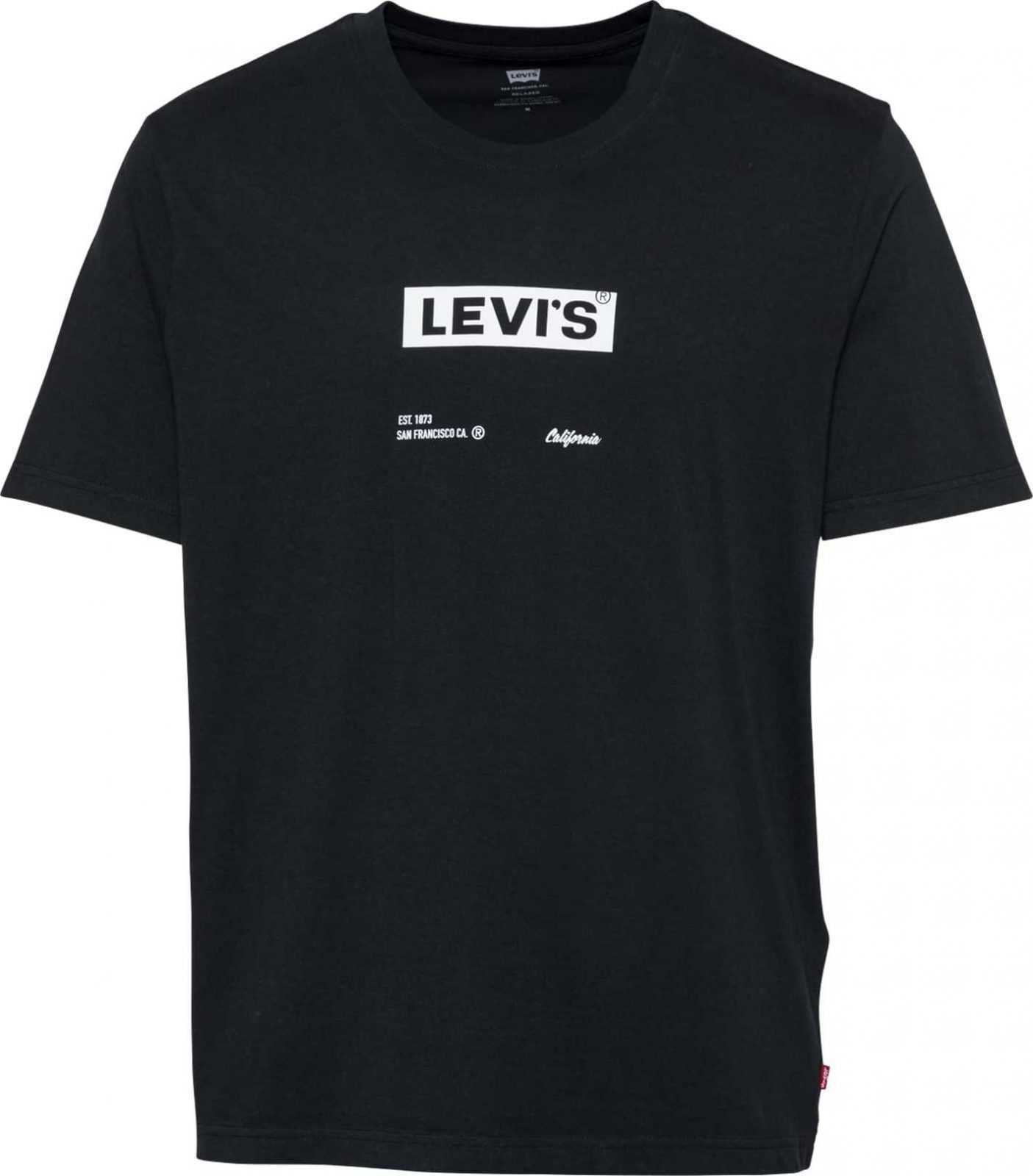 LEVI'S Tričko černá / bílá