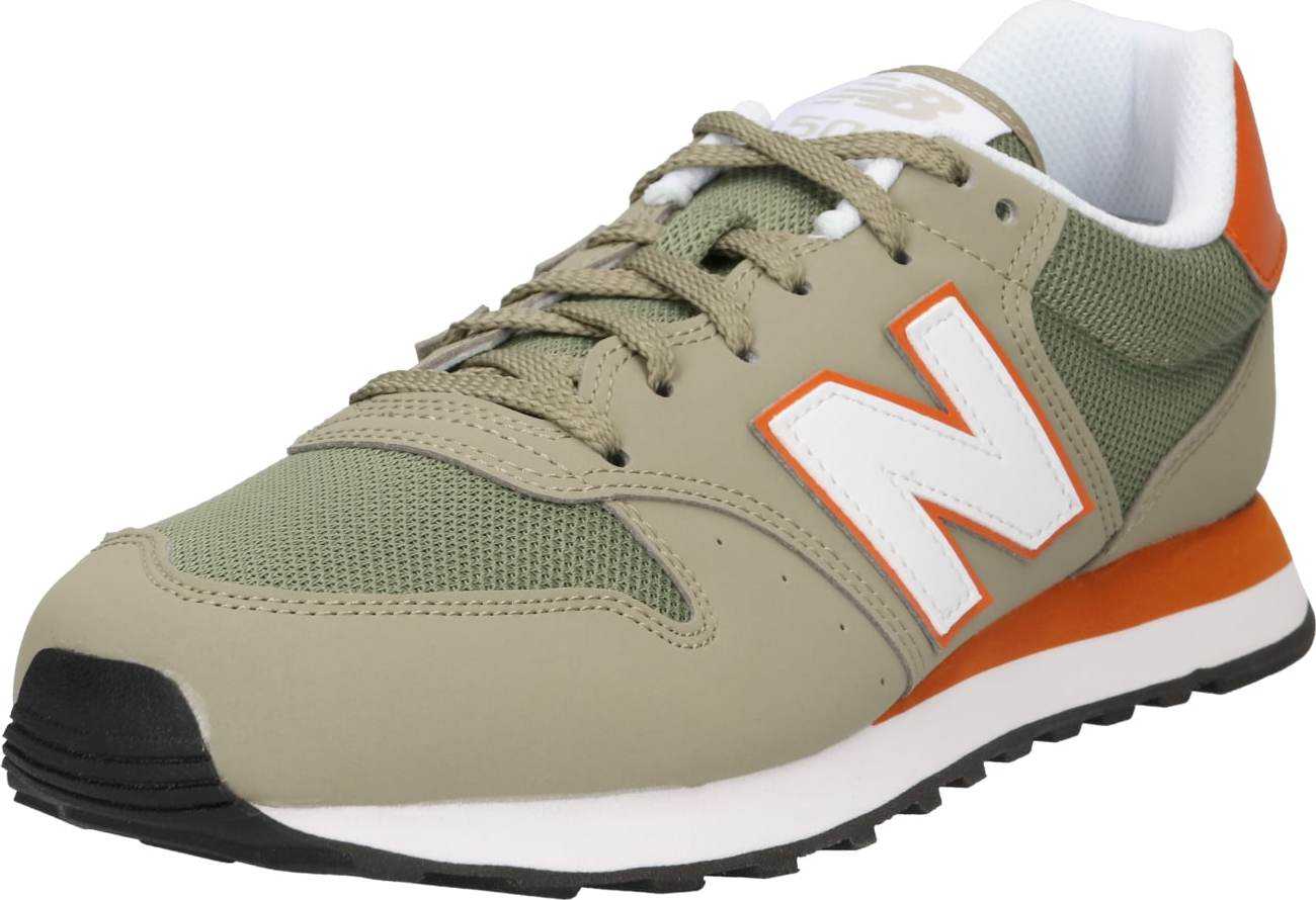 new balance Tenisky bílá / tmavě oranžová / khaki