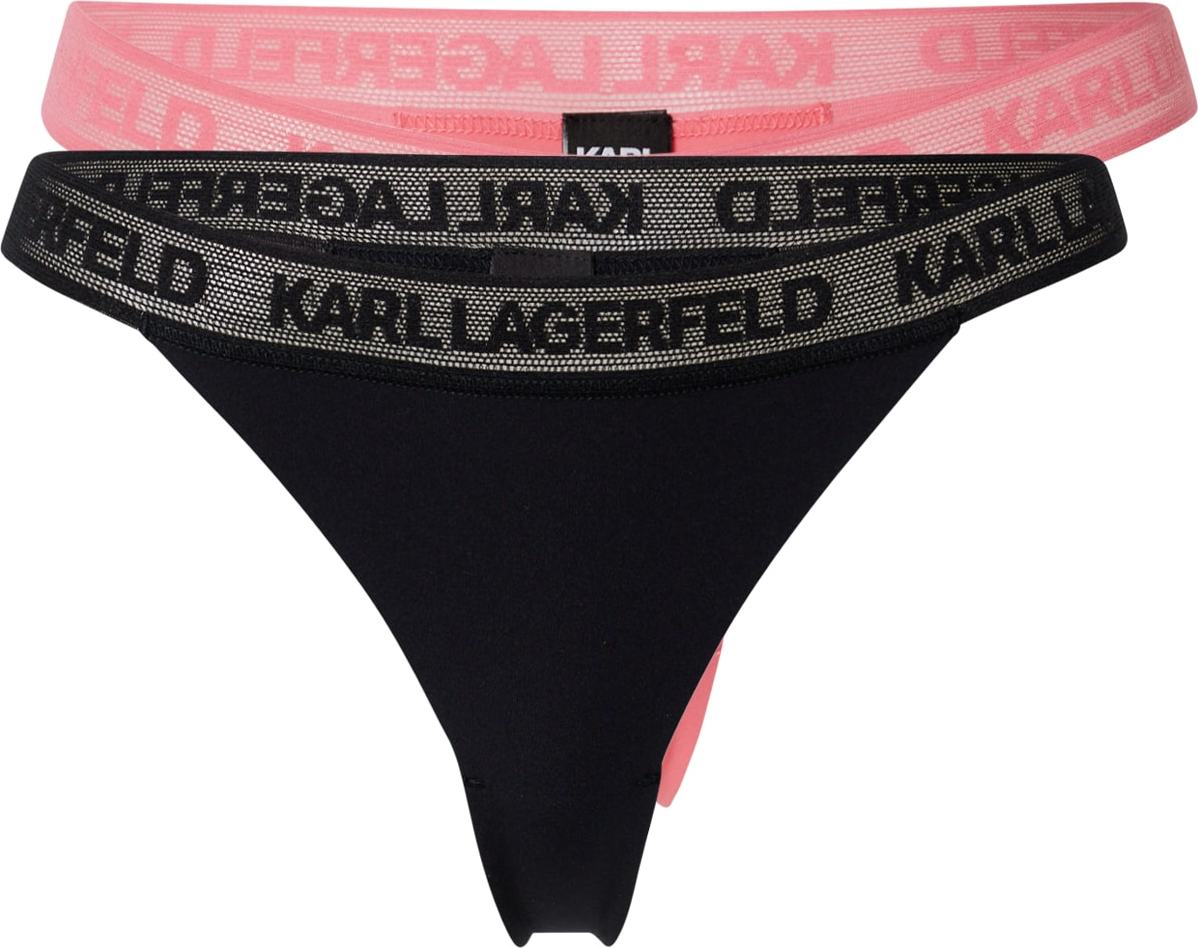 Karl Lagerfeld Tanga černá / růžová