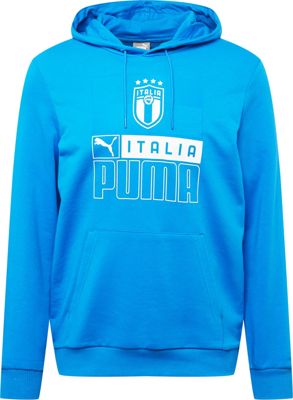 PUMA Sportovní mikina 'FIGC' nebeská modř / bílá