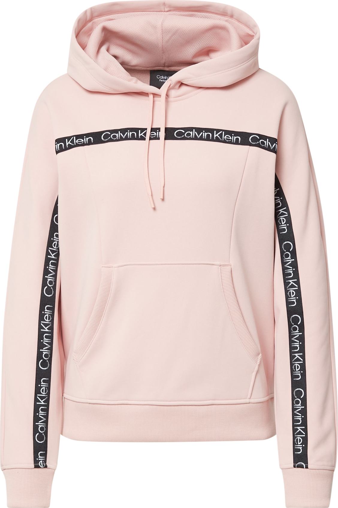 Calvin Klein Performance Sportovní mikina pink / černá / bílá