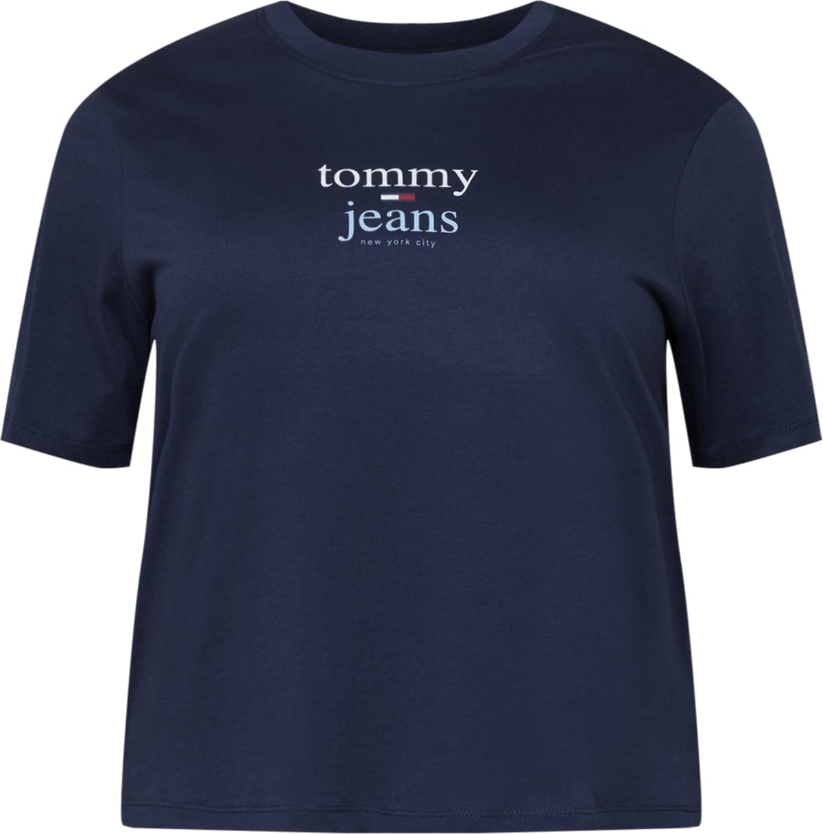 Tommy Jeans Curve Tričko námořnická modř / světlemodrá / bílá